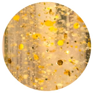 Bouteille sensorielle doré