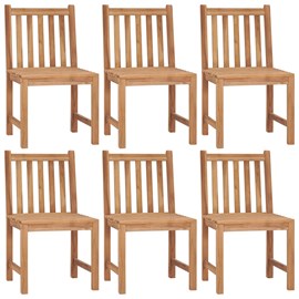 Maison exclusive - chaises de jardin lot de 6 avec coussins bois de teck massif