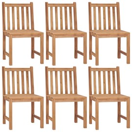 Maison exclusive - chaises de jardin lot de 6 avec coussins bois de teck massif