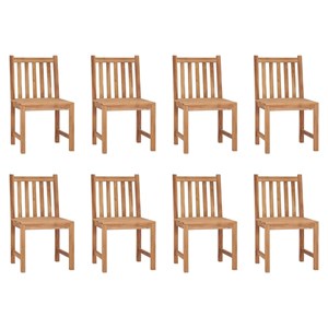 Maison exclusive - chaises de jardin lot de 8 avec coussins bois de teck massif