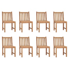 Maison exclusive - chaises de jardin lot de 8 avec coussins bois de teck massif