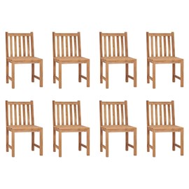 Maison exclusive - chaises de jardin lot de 8 avec coussins bois de teck massif