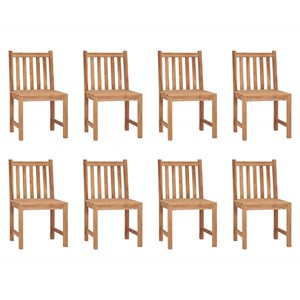 Maison exclusive - chaises de jardin lot de 8 avec coussins bois de teck massif