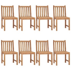 Maison exclusive - chaises de jardin lot de 8 avec coussins bois de teck massif