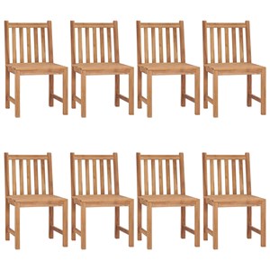 Maison exclusive - chaises de jardin lot de 8 avec coussins bois de teck massif
