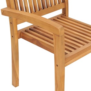 Maison exclusive - chaises de jardin empilables 6 pcs bois de teck solide