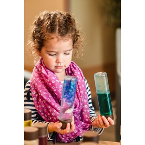 Bouteille sensorielle galaxie marron