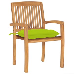 Maison exclusive - chaises de jardin empilables avec coussins lot de 8 teck soli
