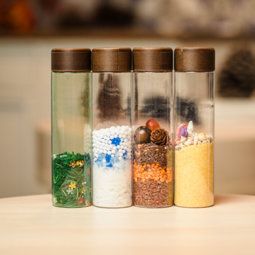Ma Petite Malle d'Eveil - Bouteilles sensorielles des saisons