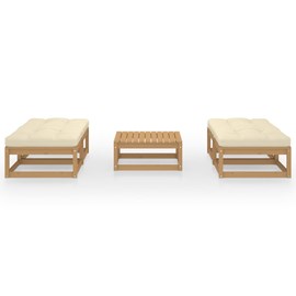 Maison exclusive - salon de jardin 5 pcs avec coussins bois de pin massif