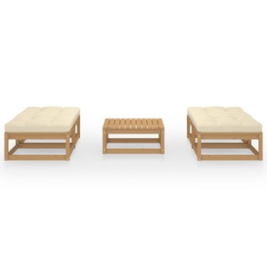 Maison exclusive - salon de jardin 5 pcs avec coussins bois de pin massif