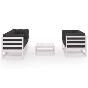 Maison exclusive - salon de jardin 6 pcs avec coussins bois de pin massif