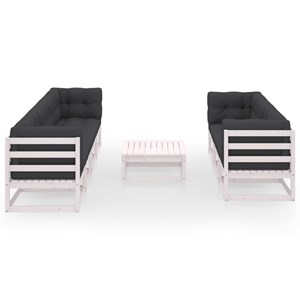 Maison exclusive - salon de jardin 8 pcs avec coussins bois de pin massif