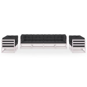 Maison exclusive - salon de jardin 8 pcs avec coussins bois de pin massif