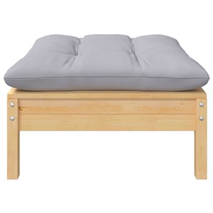 Maison exclusive - salon de jardin 7 pcs avec coussins gris bois de pin massif