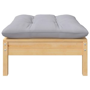 Maison exclusive - salon de jardin 7 pcs avec coussins gris bois de pin massif