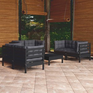 Maison exclusive - salon de jardin 7 pcs avec coussins bois de pin massif
