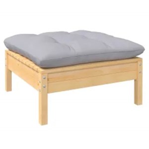 Maison exclusive - salon de jardin 4 pcs avec coussins gris bois de pin