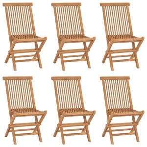 Maison exclusive - chaises pliables de jardin lot de 6 bois de teck solide