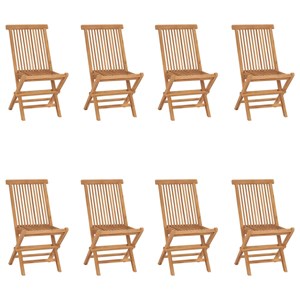 Maison exclusive - chaises pliables de jardin lot de 8 bois de teck solide