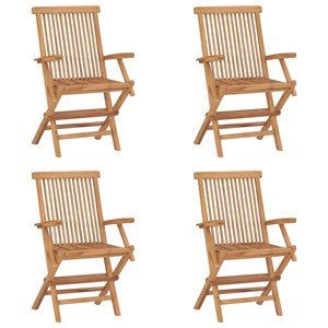 Maison exclusive - chaises pliables de jardin lot de 4 bois de teck solide