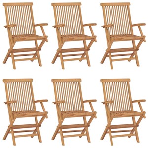Maison exclusive - chaises pliables de jardin lot de 6 bois de teck solide