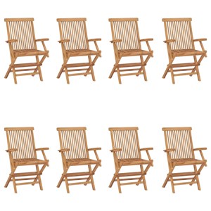 Maison exclusive - chaises pliables de jardin lot de 8 bois de teck solide