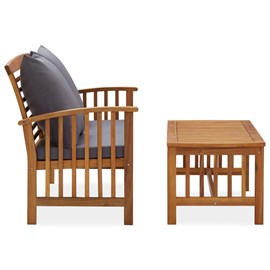 Maison exclusive - salon de jardin 2 pcs avec coussins bois d'acacia solide