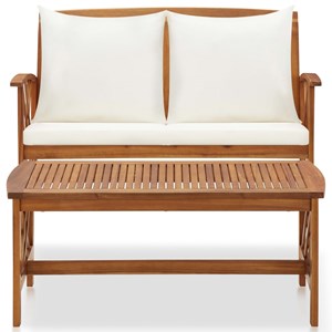 Maison exclusive - salon de jardin 2 pcs avec coussins bois d'acacia solide