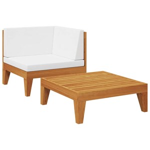 Maison exclusive - salon de jardin 2 pcs avec coussins bois d'acacia solide