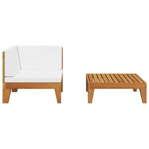 Maison exclusive - salon de jardin 2 pcs avec coussins bois d'acacia solide