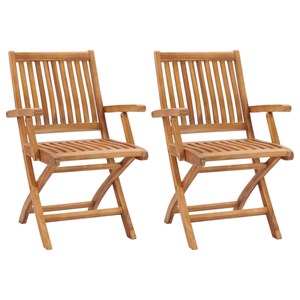Maison exclusive - chaises de jardin pliables lot de 2 bois de teck massif