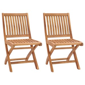 Maison exclusive - chaises de jardin pliables lot de 2 bois de teck massif