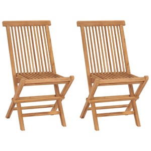 Maison exclusive - chaises de jardin pliables lot de 2 bois de teck massif