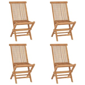 Maison exclusive - chaises de jardin pliables lot de 4 bois de teck massif