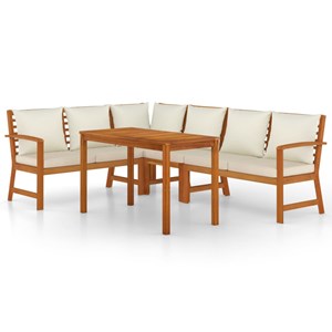 Maison exclusive - ensemble à manger de jardin coussins 5 pcs bois acacia