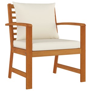 Maison exclusive - ensemble à manger de jardin 4 pcs coussins bois acacia