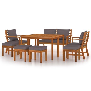 Maison exclusive - ensemble à manger de jardin coussins 9 pcs bois acacia