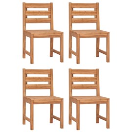 Maison exclusive - chaises de jardin lot de 4 bois de teck solide