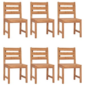 Maison exclusive - chaises de jardin lot de 6 bois de teck solide
