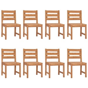 Maison exclusive - chaises de jardin lot de 8 bois de teck solide