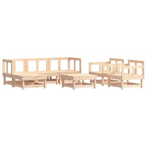 Maison exclusive - salon de jardin 7 pcs avec coussins bois massif