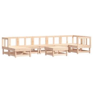 Maison exclusive - salon de jardin 8 pcs avec coussins bois massif