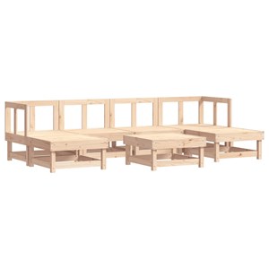 Maison exclusive - salon de jardin 7 pcs avec coussins bois massif