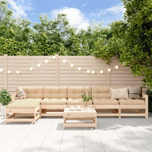Maison exclusive - salon de jardin 7 pcs avec coussins bois massif