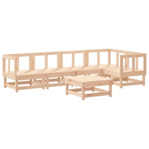 Maison exclusive - salon de jardin 6 pcs avec coussins bois massif