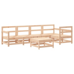 Maison exclusive - salon de jardin 6 pcs avec coussins bois massif