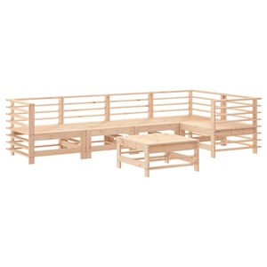 Maison exclusive - salon de jardin 6 pcs avec coussins bois massif