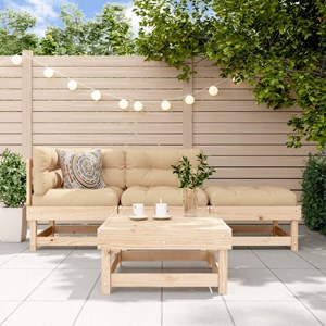 Maison exclusive - salon de jardin 4 pcs avec coussins bois massif