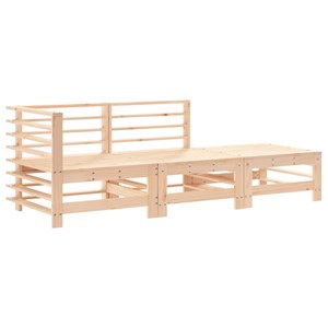 Maison exclusive - salon de jardin 3 pcs avec coussins bois massif